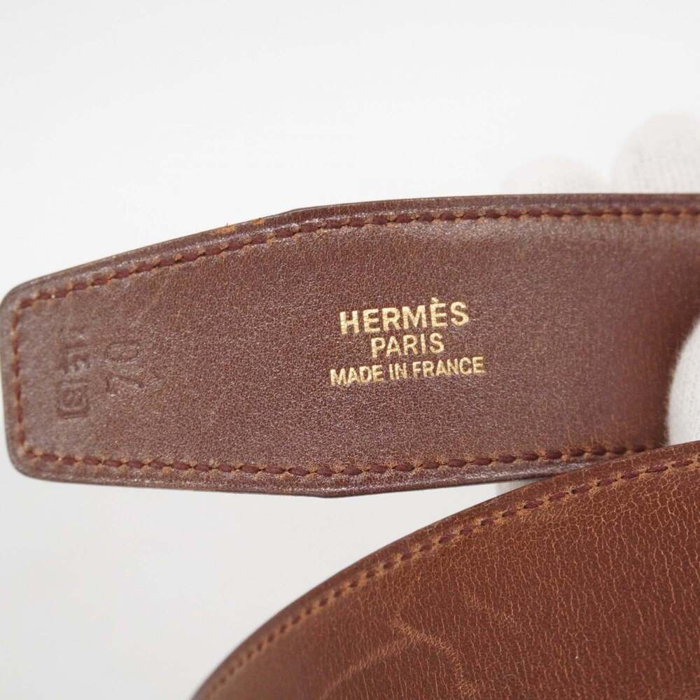 Hermes Hermès Constance Belt, Box Calf, Brown/Beige, B Stamp, Men's/Women's - Picture 2 of 9
